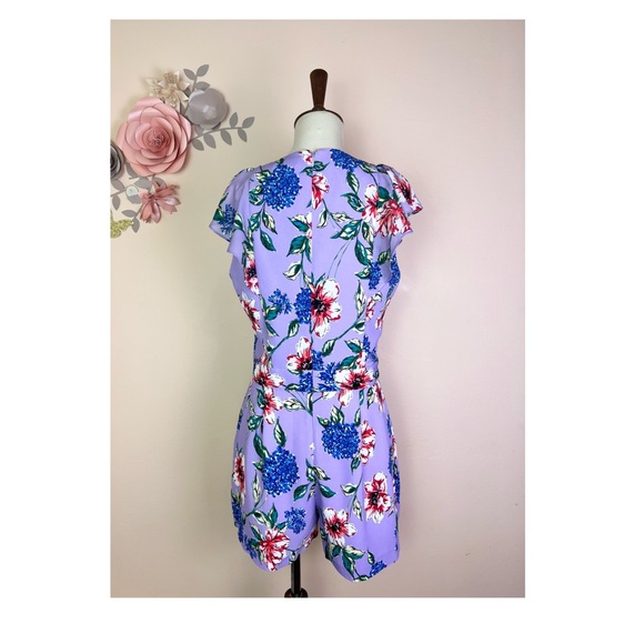 New! PARKER Ana Combo Floral Ruffle Romper - Picture 7 of 8